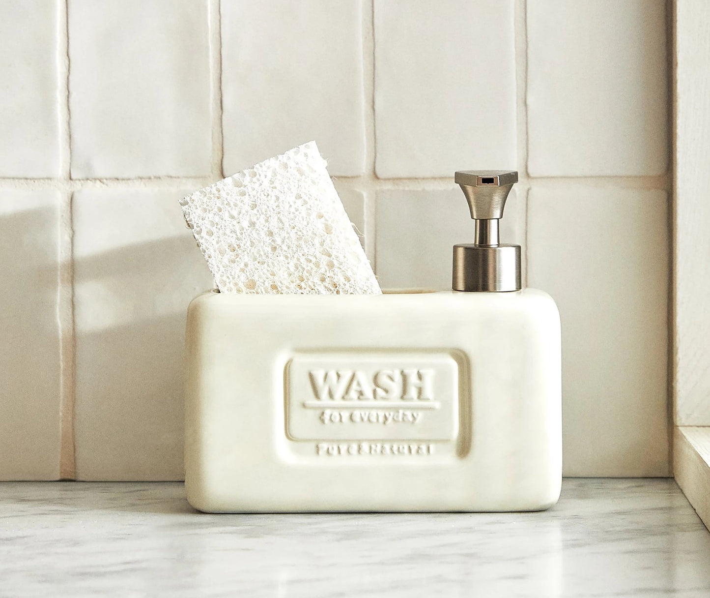 Dosador de Detergente em Cerâmica Ceci Home com Armazenamento
