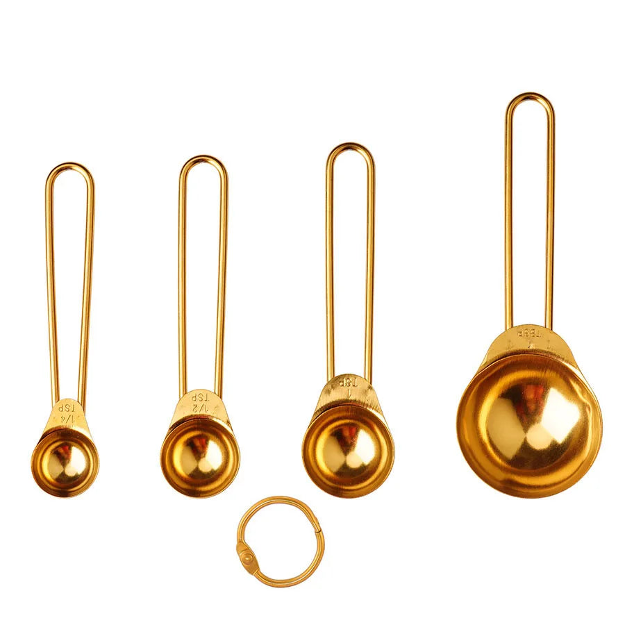 Medidor para Cozinha Ceci Home em Titânio Dourado e Aço Inoxidável - Alta Resistência