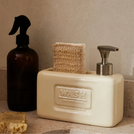 Dosador de Detergente em Cerâmica Ceci Home com Armazenamento