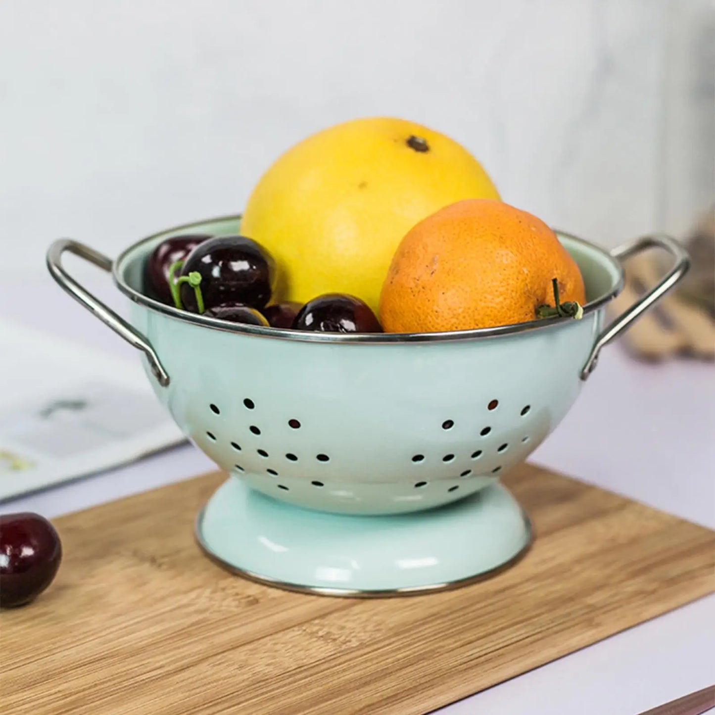 Cesta de Frutas Retrô Francesa , escorredor de frutas