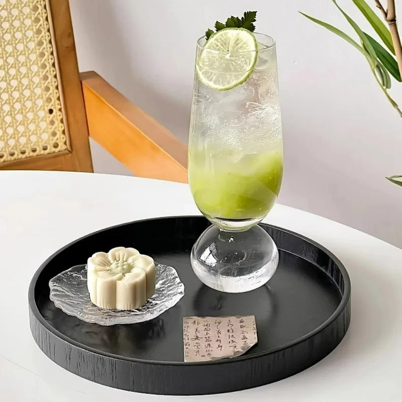 Copo de Suco de vidro com fundo esférico