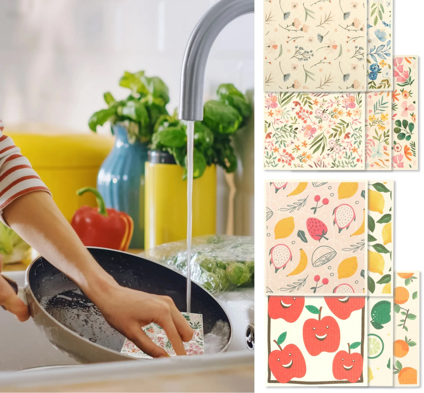 Pano de Prato Sueco Ceci Home  , Reutilizável e super Absorvente