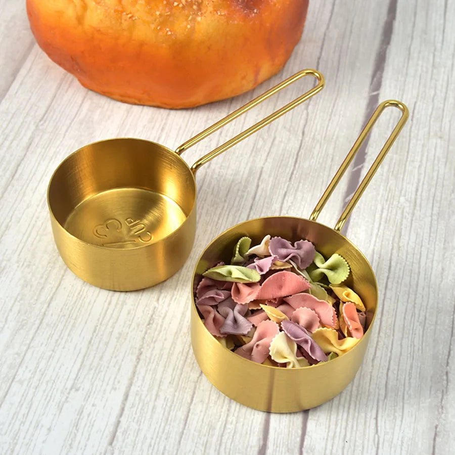 Medidor para Cozinha Ceci Home em Titânio Dourado e Aço Inoxidável - Alta Resistência