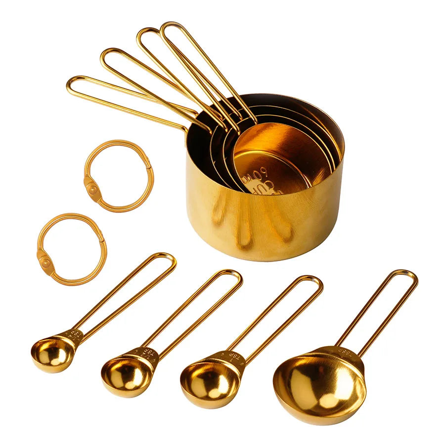 Medidor para Cozinha Ceci Home em Titânio Dourado e Aço Inoxidável - Alta Resistência