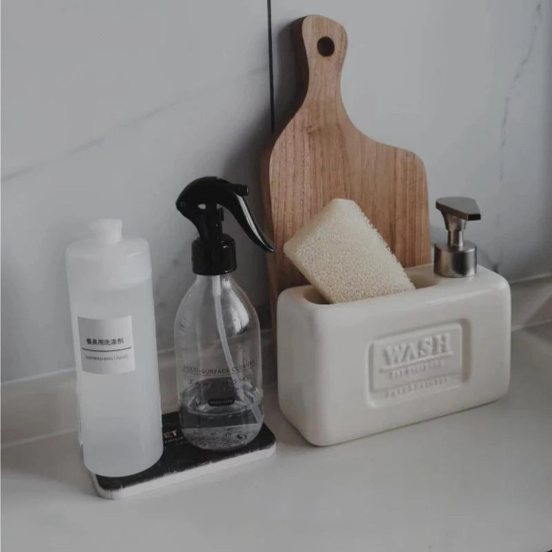 Dosador de Detergente em Cerâmica Ceci Home com Armazenamento