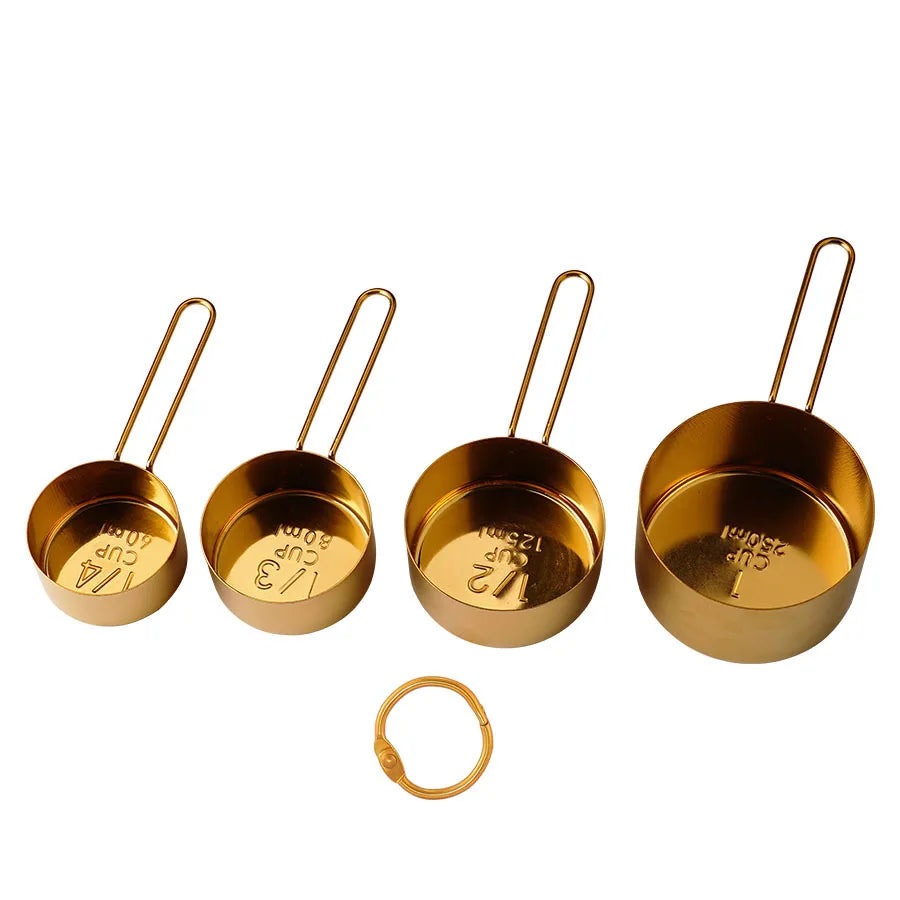 Medidor para Cozinha Ceci Home em Titânio Dourado e Aço Inoxidável - Alta Resistência
