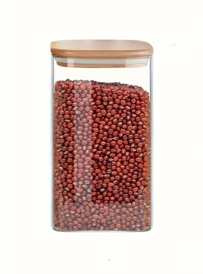 Frasco de Vidro 280ml com Tampa Hermética Bambu