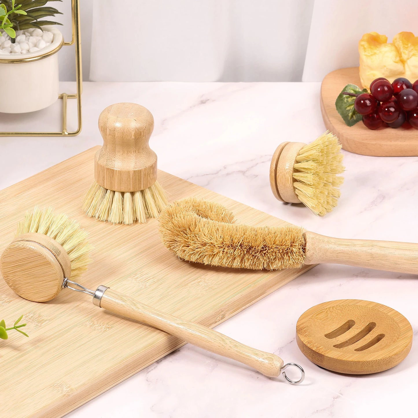 Escova Multiuso  para Louça em Bambu Ceci Home