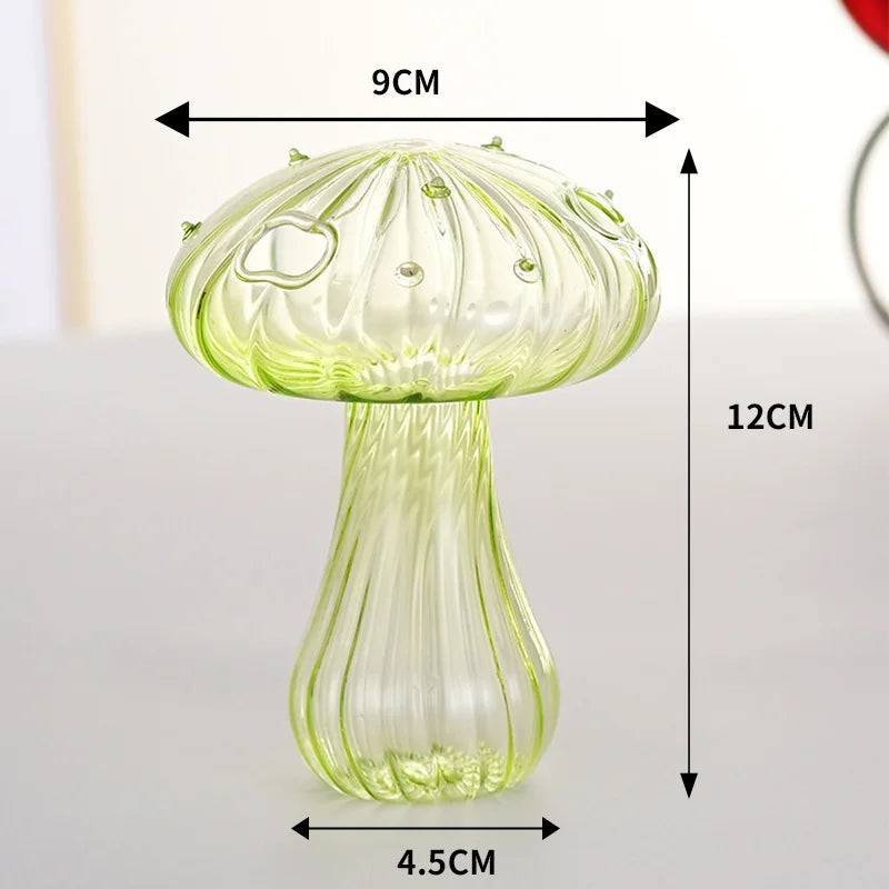 Vaso de Vidro Cogumelo Transparente