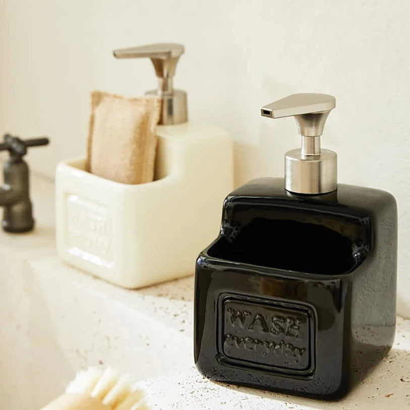 Dosador de Detergente em Cerâmica Ceci Home com Armazenamento