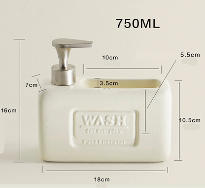 Dosador de Detergente em Cerâmica Ceci Home com Armazenamento