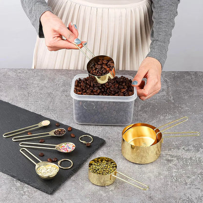 Medidor para Cozinha Ceci Home em Titânio Dourado e Aço Inoxidável - Alta Resistência