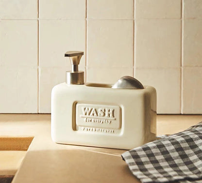 Dosador de Detergente em Cerâmica Ceci Home com Armazenamento