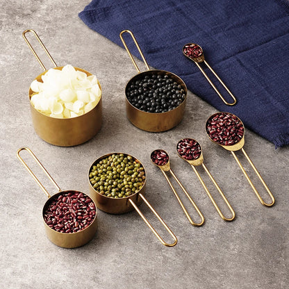 Medidor para Cozinha Ceci Home em Titânio Dourado e Aço Inoxidável - Alta Resistência