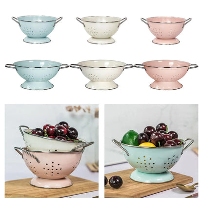 Cesta de Frutas Retrô Francesa , escorredor de frutas