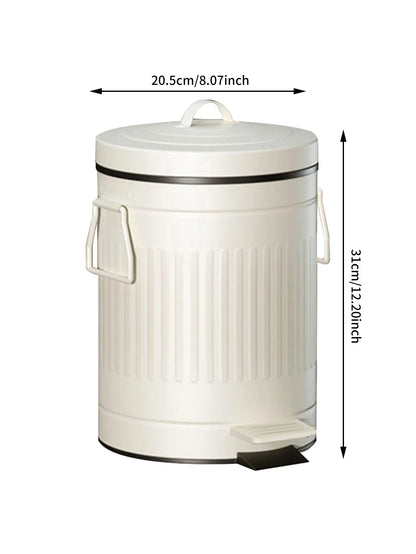 Lixeira de Metal Retrô 5L com Pedal Ceci Home  - Fechamento Silencioso para Cozinha